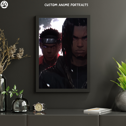 Animize || Personalized Naruto Style Anime Posters || Custom Anime Portraits-Animize-Custom anime portraits maker, Custom anime couple portrait, Anime portrait shop, Custom anime portraits online, Custom anime portraits free, Anime portraits generator, Anime portrait drawing