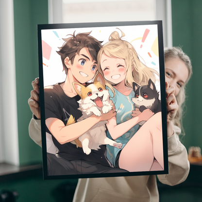 Animize || Personalized Pokemon Style Anime Poster || Custom Anime Portraits