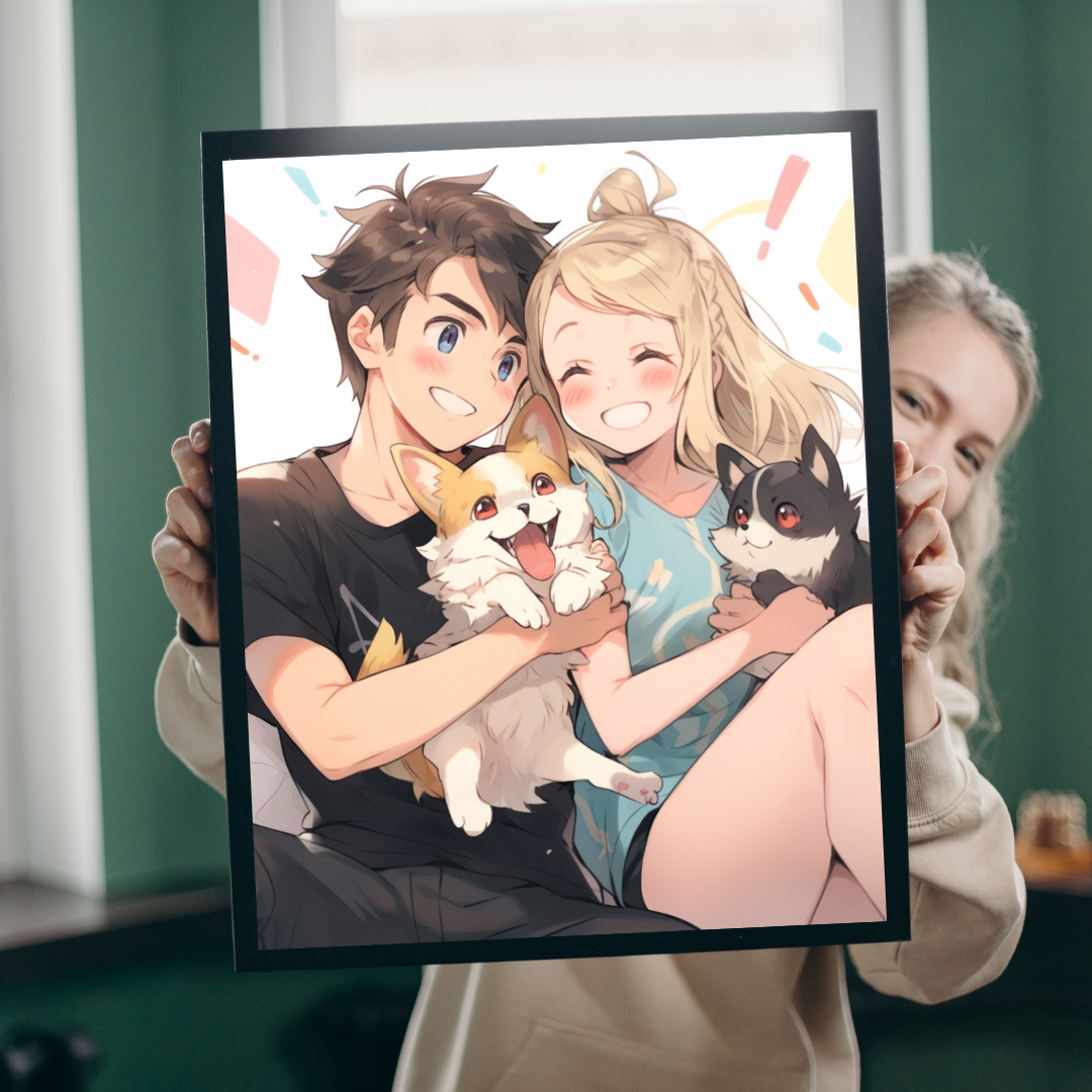 Animize || Personalized Pokemon Style Anime Poster || Custom Anime Portraits-Animize-Custom anime portraits maker, Custom anime couple portrait, Anime portrait shop, Custom anime portraits online, Custom anime portraits free, Anime portraits generator, Anime portrait drawing