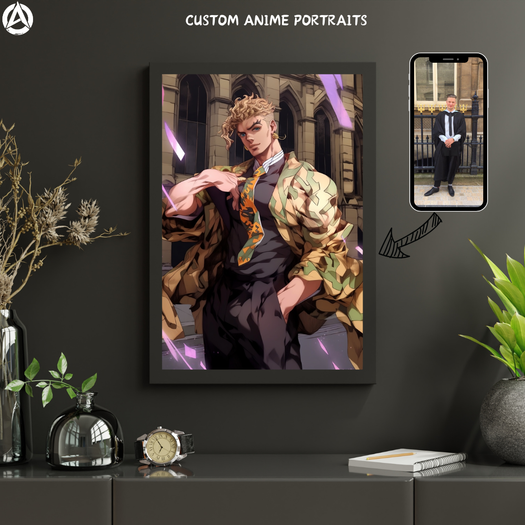 Animize || Personalized JoJo Bizarre Adventure Style Anime Poster || Custom Anime Portraits