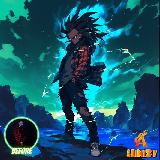 Animize || Personalized Dragon Ball Z Style Anime Posters || Custom Anime Portraits