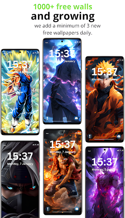 5 Pack Anime Wallpaper | Digital Files | iOS & ANDROID