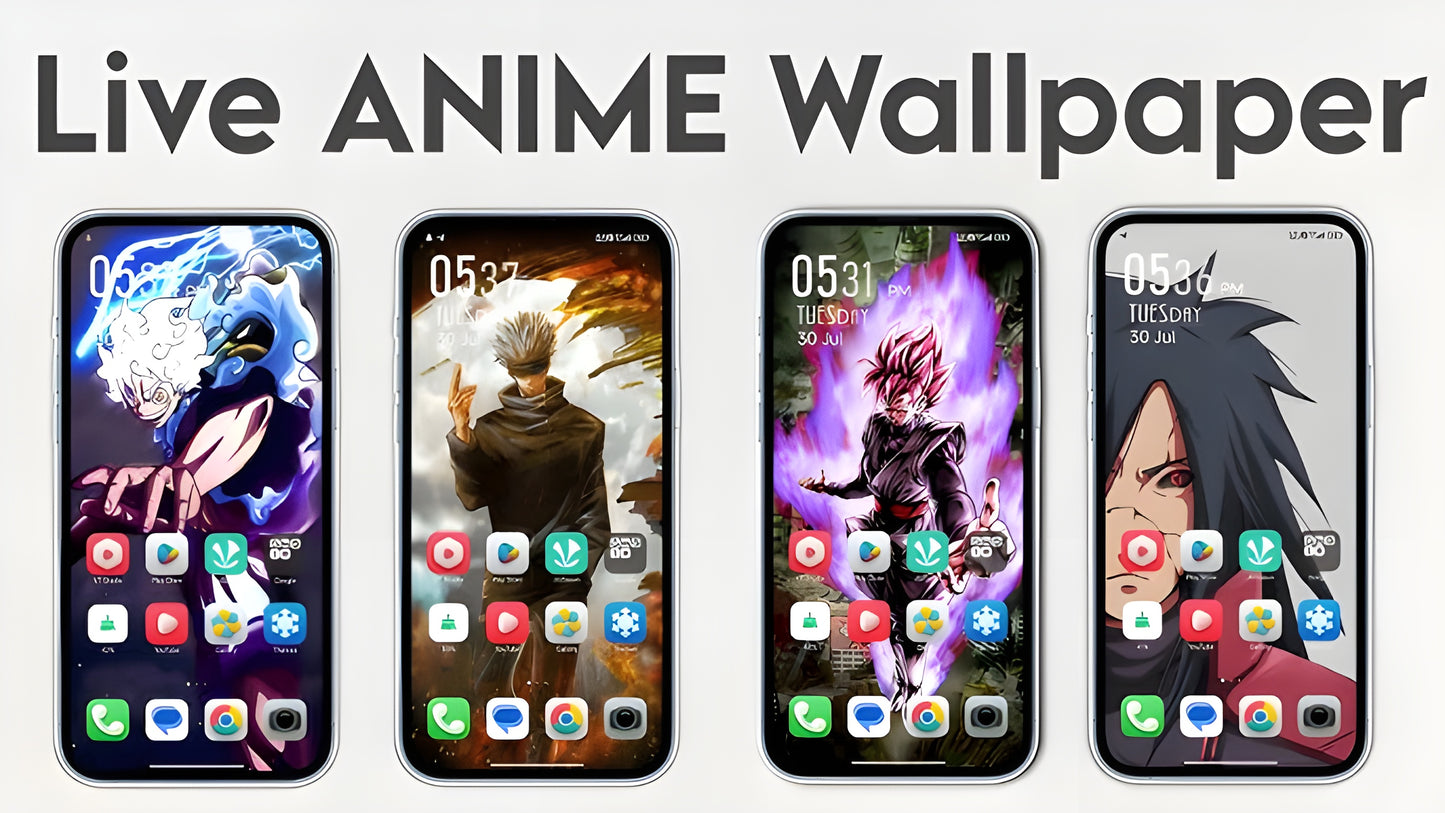 5 Pack Anime Wallpaper | Digital Files | iOS & ANDROID