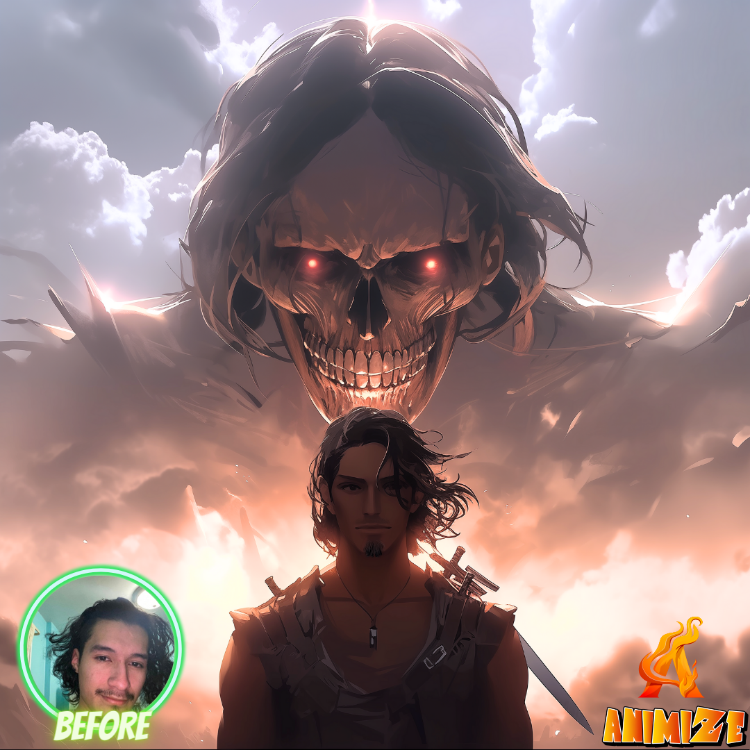 Animize || Personalized Attack on Titan Style Anime Poster || Custom Anime Portraits