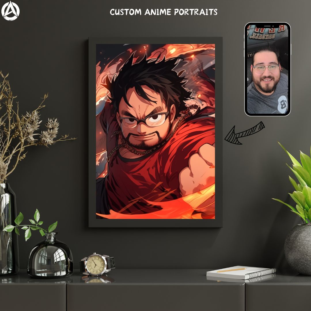 Animize || Personalized One Piece Style Anime Poster || Custom Anime Portraits