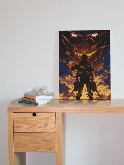 Anime Posters, Anime Metal Posters, Attack on Titan Poster, AOT Metal Poster, AOT Posters, Eren Poster, Levi Poster, Mikasa Poster, Custom Anime Posters