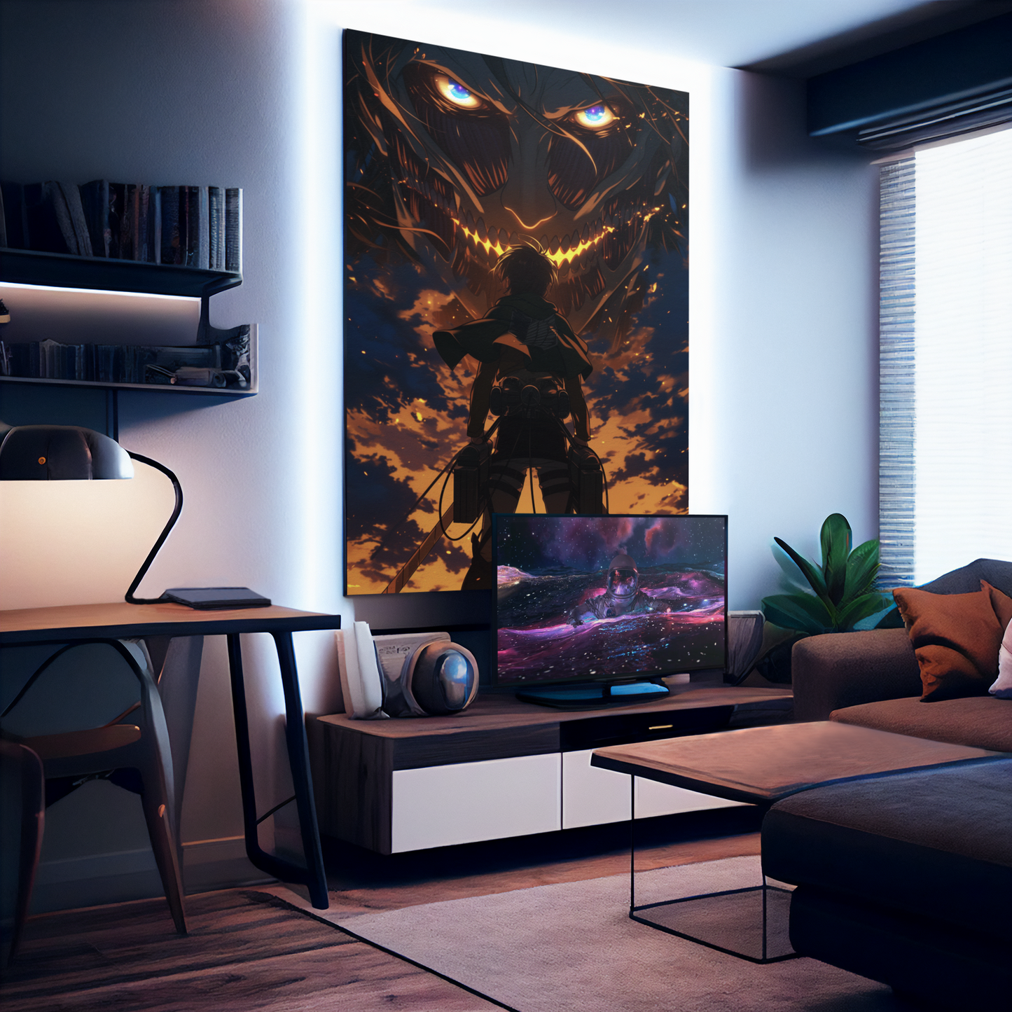 Anime Posters, Anime Metal Posters, Attack on Titan Poster, AOT Metal Poster, AOT Posters, Eren Poster, Levi Poster, Mikasa Poster, Custom Anime Posters