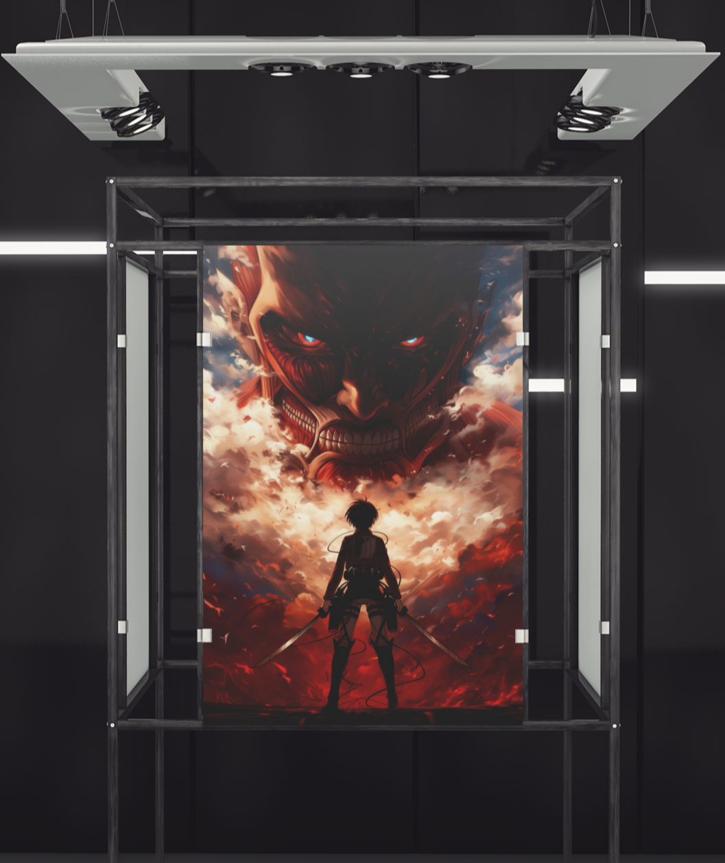 Anime Posters, Anime Metal Posters, Attack on Titan Poster, AOT Metal Poster, AOT Posters, Eren Poster, Levi Poster, Mikasa Poster, Custom Anime Posters