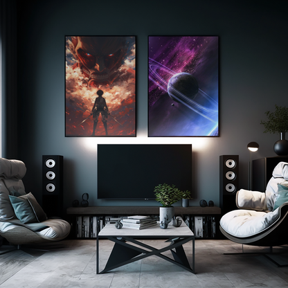 Anime Posters, Anime Metal Posters, Attack on Titan Poster, AOT Metal Poster, AOT Posters, Eren Poster, Levi Poster, Mikasa Poster, Custom Anime Posters