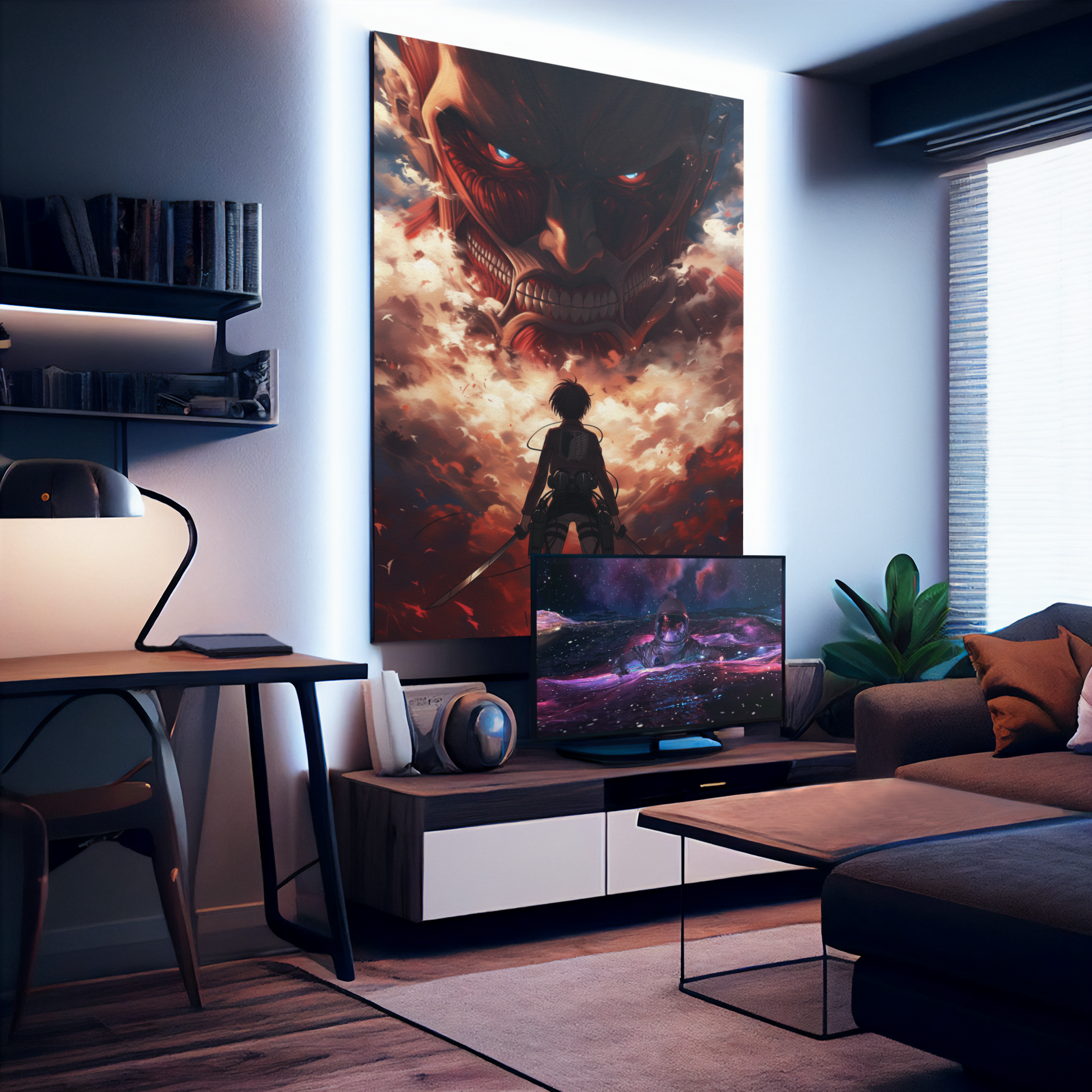 Anime Posters, Anime Metal Posters, Attack on Titan Poster, AOT Metal Poster, AOT Posters, Eren Poster, Levi Poster, Mikasa Poster, Custom Anime Posters