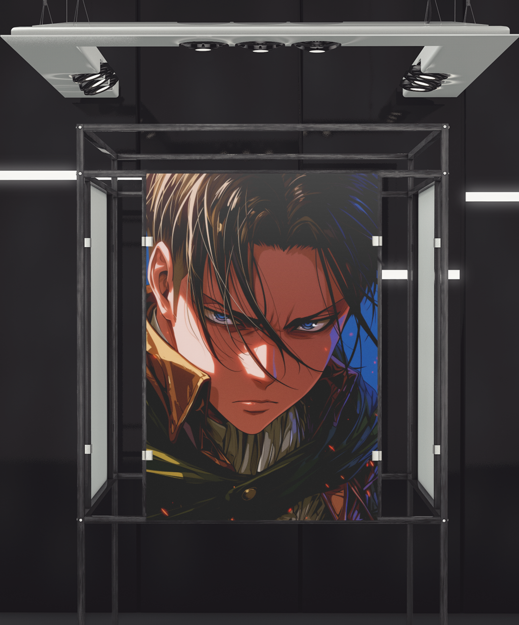 Anime Posters, Anime Metal Posters, Attack on Titan Poster, AOT Metal Poster, AOT Posters, Eren Poster, Levi Poster, Mikasa Poster, Custom Anime Posters