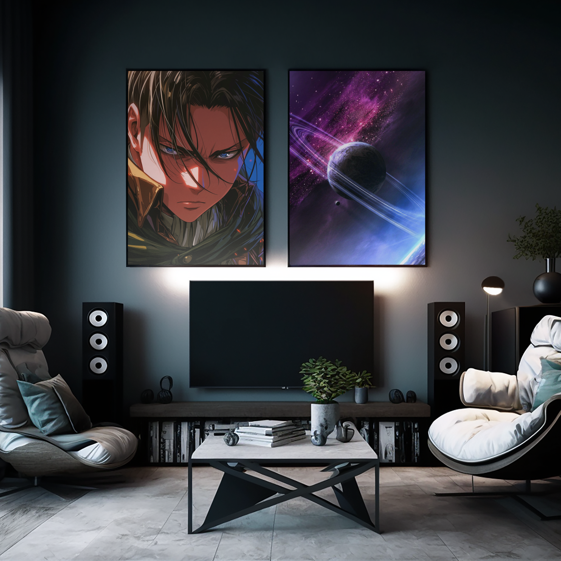 Anime Posters, Anime Metal Posters, Attack on Titan Poster, AOT Metal Poster, AOT Posters, Eren Poster, Levi Poster, Mikasa Poster, Custom Anime Posters