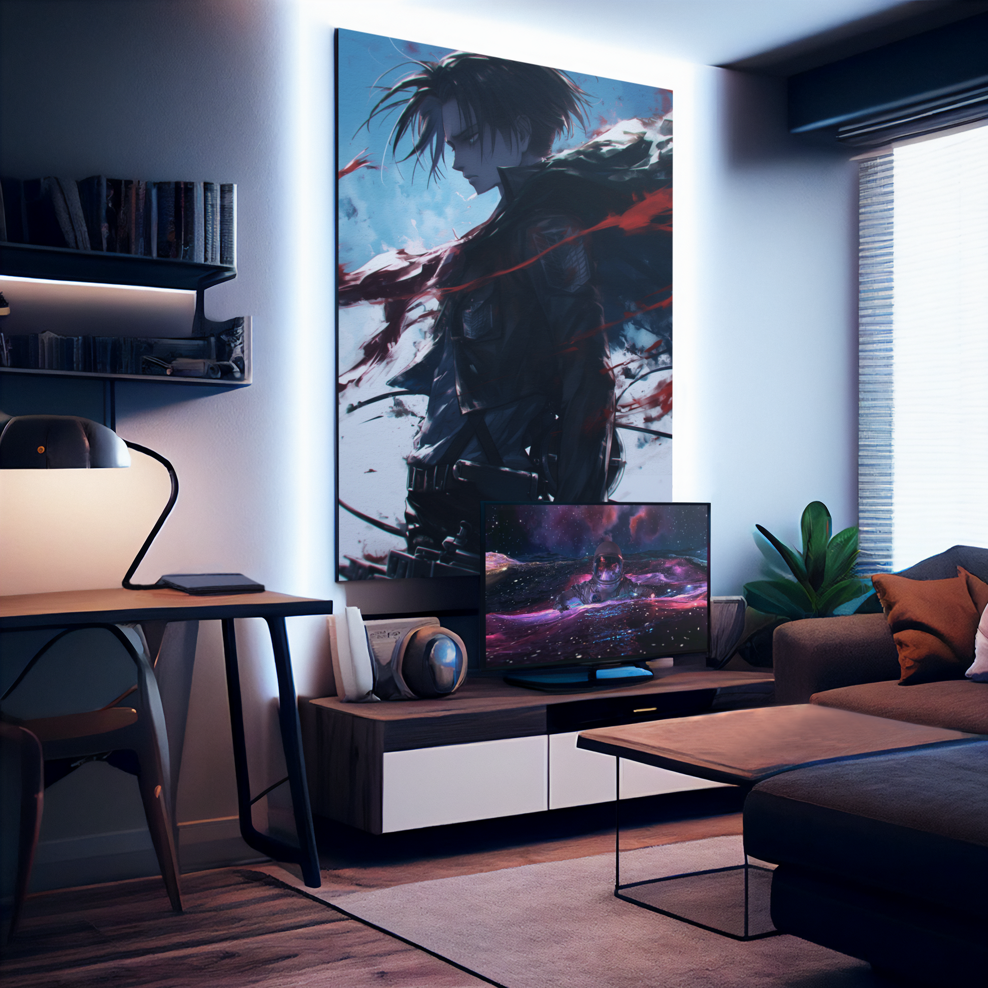 Anime Posters, Anime Metal Posters, Attack on Titan Poster, AOT Metal Poster, AOT Posters, Eren Poster, Levi Poster, Mikasa Poster, Custom Anime Posters