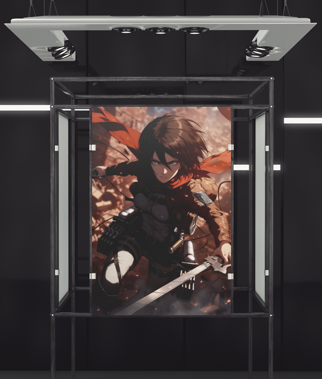 Anime Posters, Anime Metal Posters, Attack on Titan Poster, AOT Metal Poster, AOT Posters, Eren Poster, Levi Poster, Mikasa Poster, Custom Anime Posters