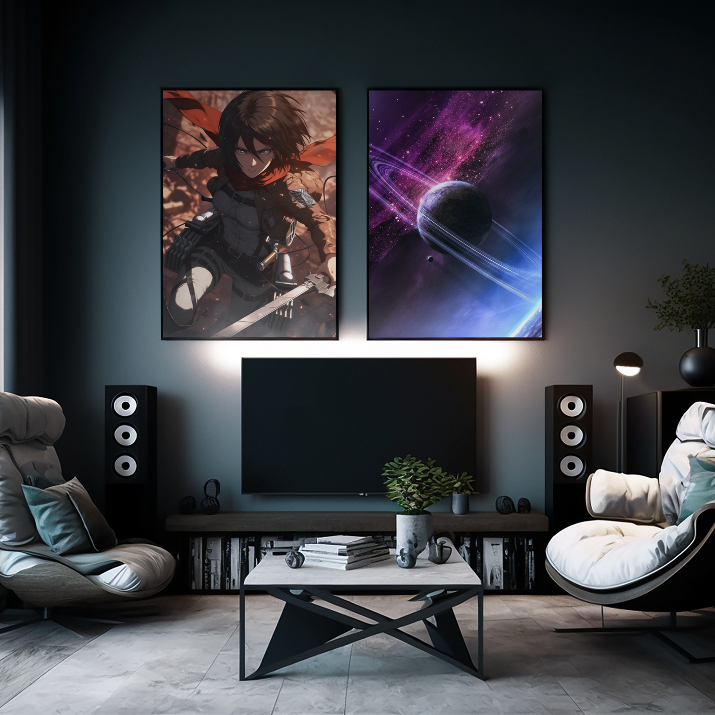 Anime Posters, Anime Metal Posters, Attack on Titan Poster, AOT Metal Poster, AOT Posters, Eren Poster, Levi Poster, Mikasa Poster, Custom Anime Posters