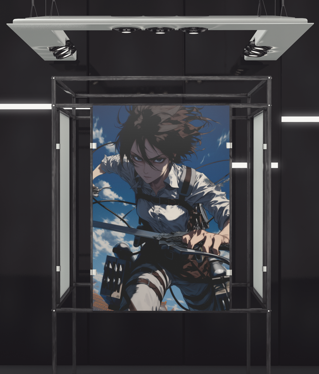 Anime Posters, Anime Metal Posters, Attack on Titan Poster, AOT Metal Poster, AOT Posters, Eren Poster, Levi Poster, Mikasa Poster, Custom Anime Posters