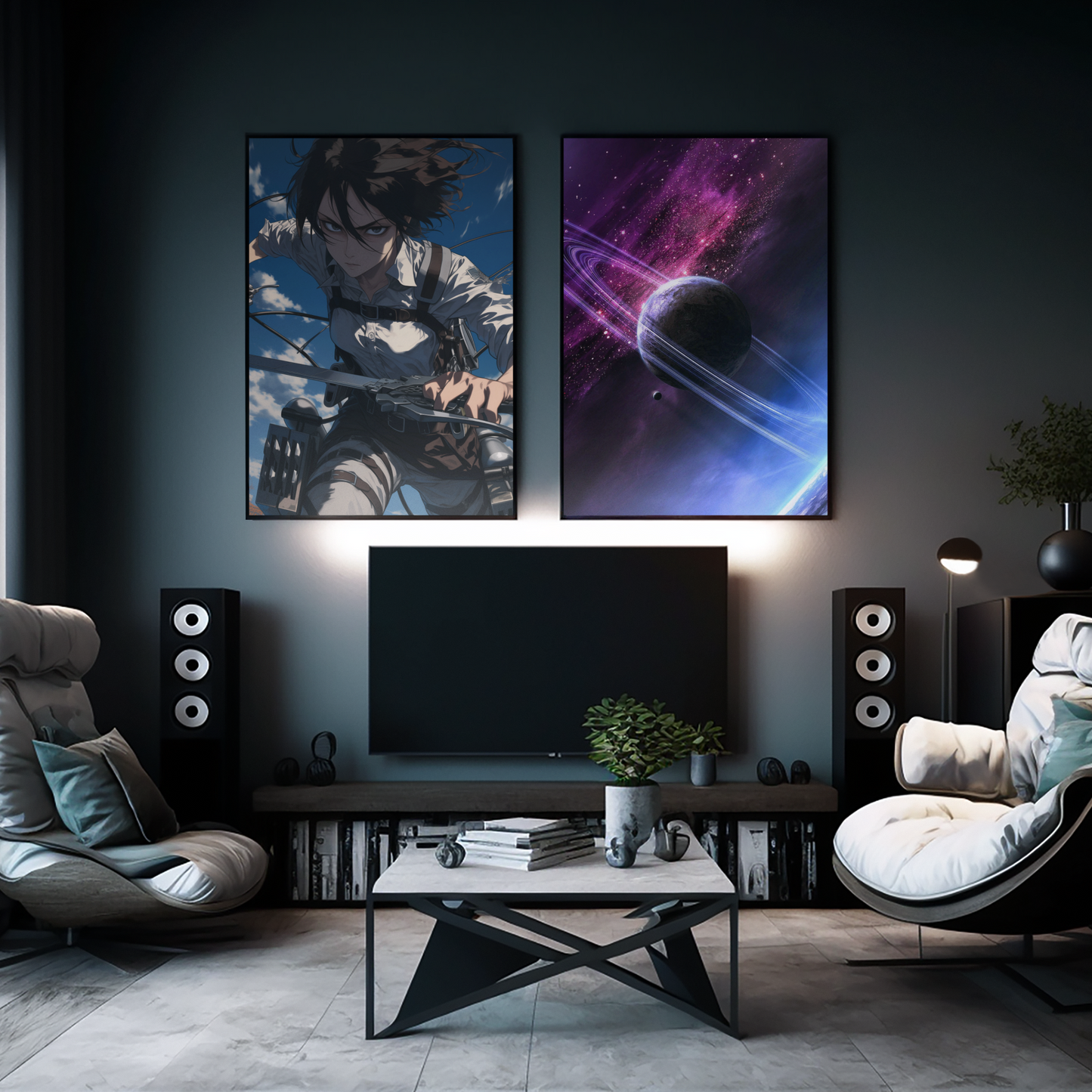 Anime Posters, Anime Metal Posters, Attack on Titan Poster, AOT Metal Poster, AOT Posters, Eren Poster, Levi Poster, Mikasa Poster, Custom Anime Posters