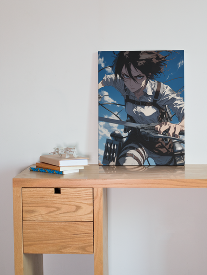 Anime Posters, Anime Metal Posters, Attack on Titan Poster, AOT Metal Poster, AOT Posters, Eren Poster, Levi Poster, Mikasa Poster, Custom Anime Posters