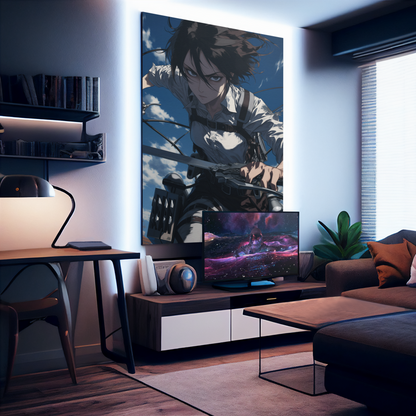 Anime Posters, Anime Metal Posters, Attack on Titan Poster, AOT Metal Poster, AOT Posters, Eren Poster, Levi Poster, Mikasa Poster, Custom Anime Posters