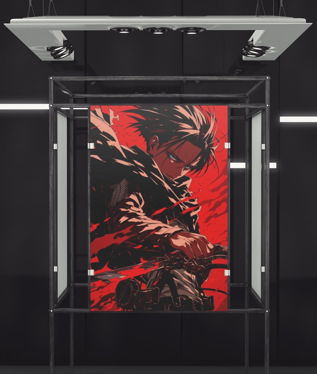 Anime Posters, Anime Metal Posters, Attack on Titan Poster, AOT Metal Poster, AOT Posters, Eren Poster, Levi Poster, Mikasa Poster, Custom Anime Posters