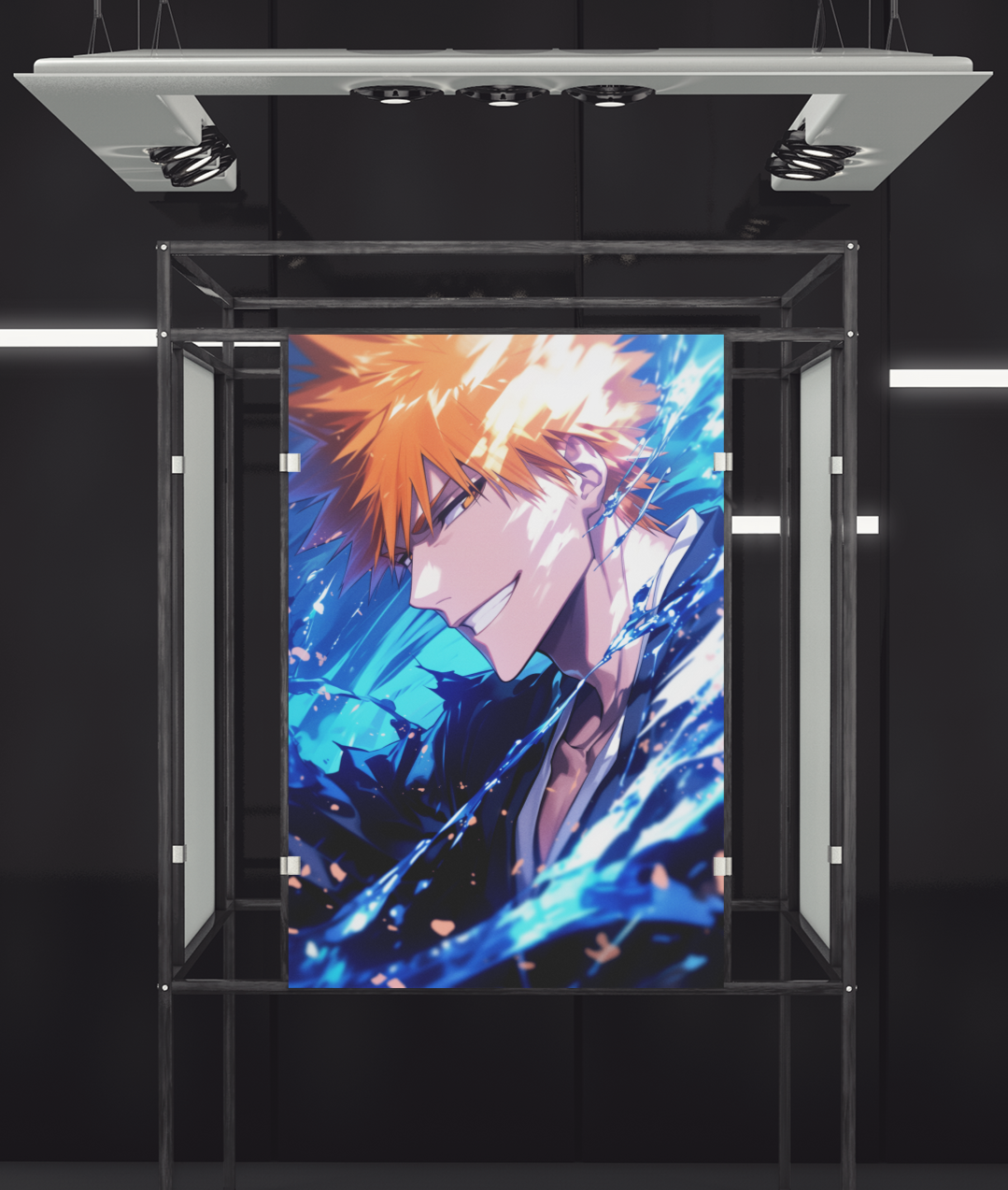 Anime Posters, Anime Metal Posters, Bleach Posters, Ichigo Posters, Rukia Posters, Bleach TYBW poster, Kenpachi Poster, Ichigo Smiling,Custom Anime Posters, bleach TYBW Metal Poster