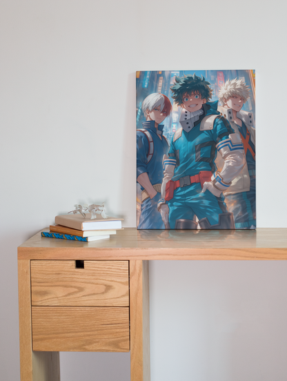 My Hero Academia -  Bakugo, Midoriya, Shoto - Urban Living - Metal Anime Poster