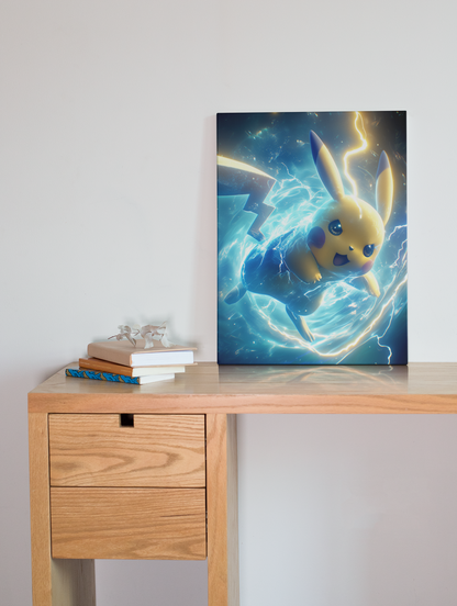 Pokemon - Pikachu - Quick Attack - Metal Anime Poster