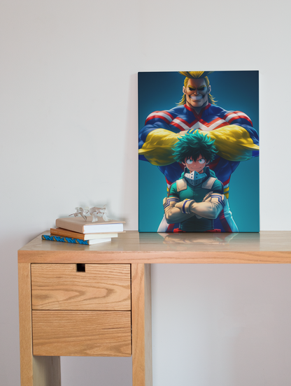 My Hero Academia - All Might & Deku - My Successor - Metal Anime Poster