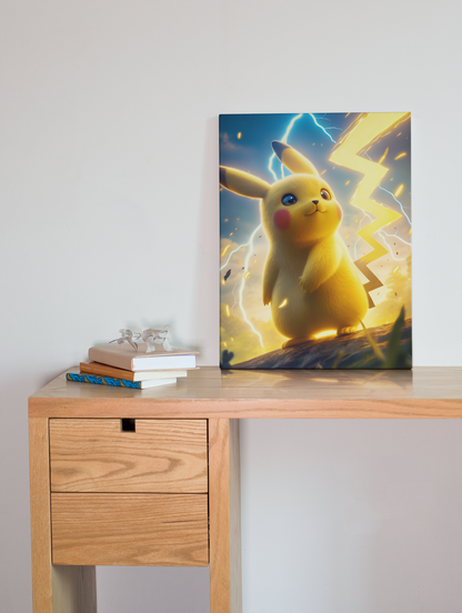 Pokemon - Pikachu - Electric Type - Metal Anime Poster