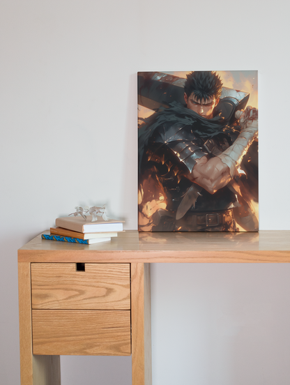 Berserk - Guts - True Warrior - Metal Anime Poster