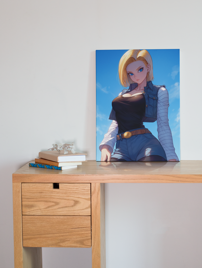 Dragon Ball - Android 18 - Humanoid - Metal Anime Poster