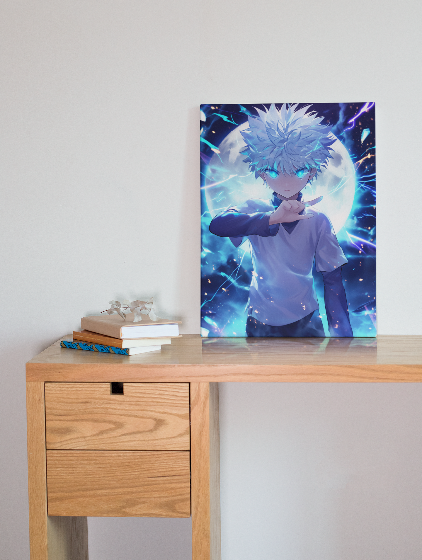 Hunter X Hunter - Killua Zoldyck - Full Moon Gaze - Metal Anime Poster