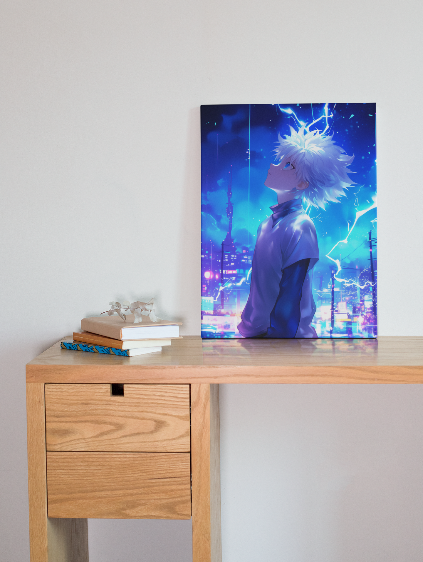 Hunter X Hunter - Killua Zoldyck - CityScape - Metal Anime Poster