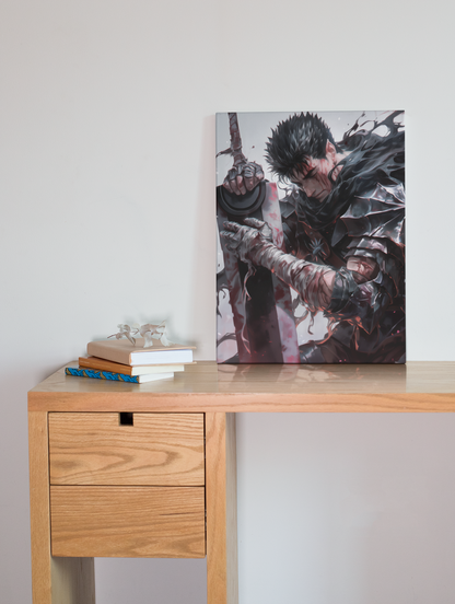 Berserk - Guts - My Mistakes - Metal Anime Poster