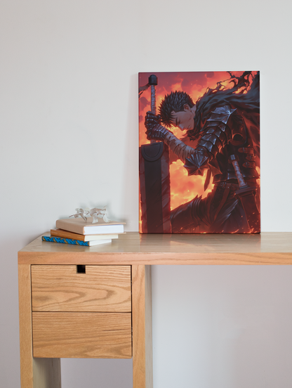 Berserk - Guts - The Black Swordsman - Metal Anime Poster