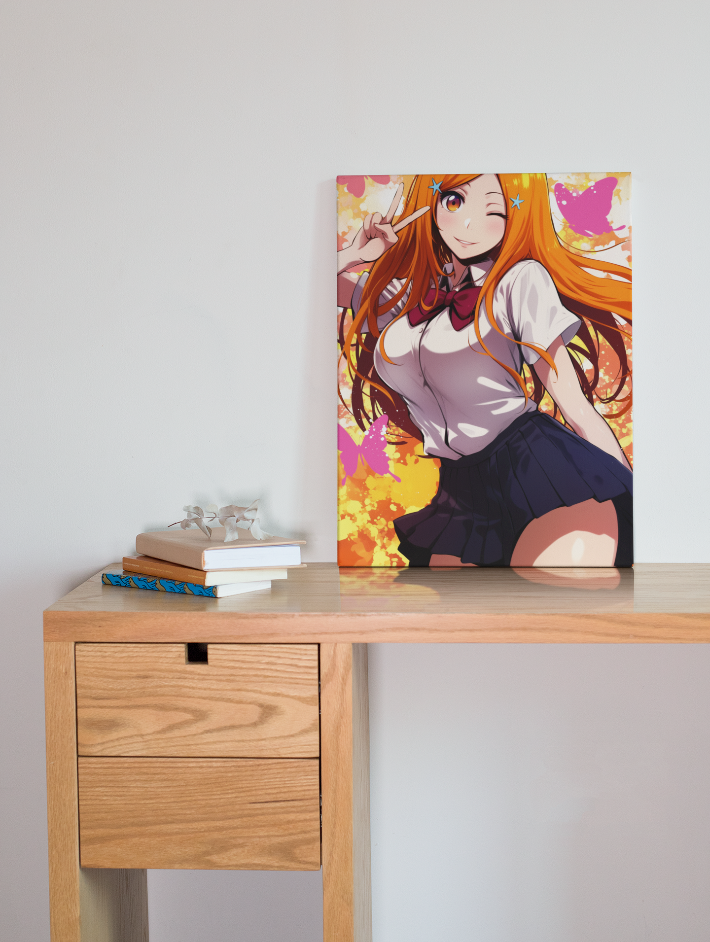 Bleach - Orihime Inoue - High School Pose - Metal Anime Poster