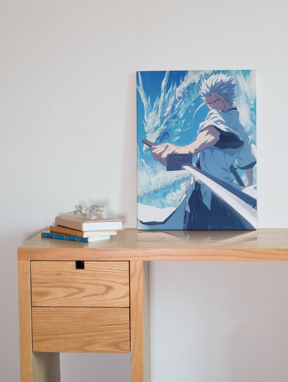 Bleach - Toshiro Hitsugaya - Ice Zanpakuto - Metal Anime Poster