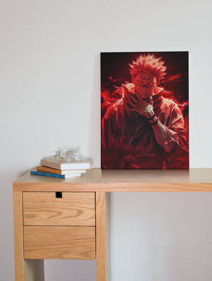 Jujutsu Kaisen - Sukuna - Smile - Metal Anime Poster