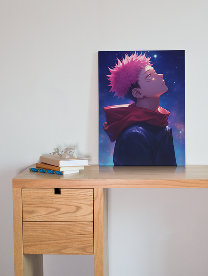 Jujutsu Kaisen - Yuji Itadori - Thoughts - Metal Anime Poster