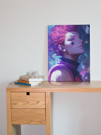 Hunter X Hunter - Hisoka Morrow - Realistic Portrait - Metal Anime Poster