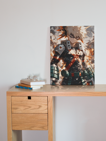 My Hero Academia - Katsuki Bakugo - Battle Ready - Metal Anime Poster