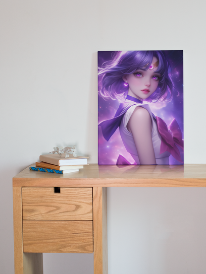 Sailor Moon - Hotaru Tomoe - Purple Guardian - Metal Anime Poster