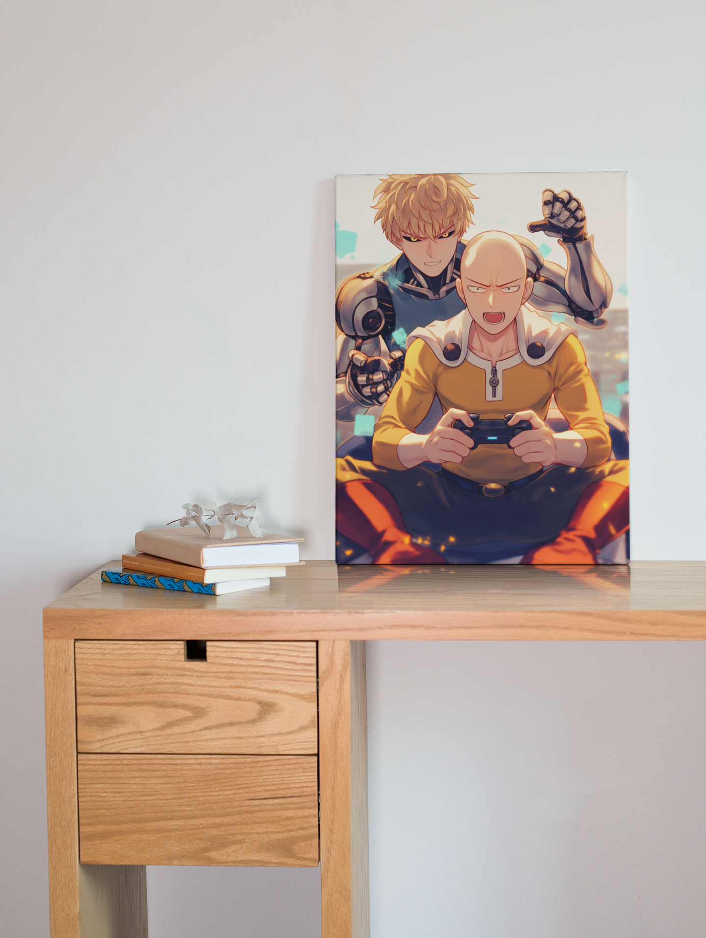 One Punch Man - Genos - Video Game Hero - Metal Anime Poster