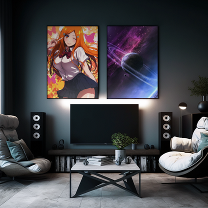 Bleach - Orihime Inoue - High School Pose - Metal Anime Poster