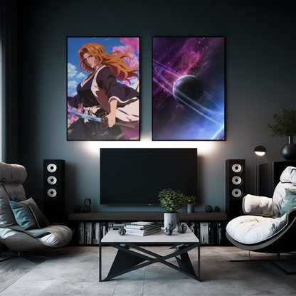 Bleach - Rangiku Matsumoto - Haineko - Metal Anime Poster