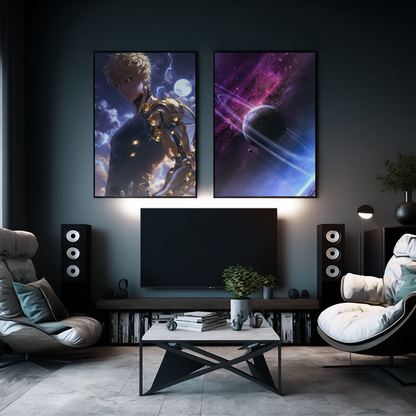 One Punch Man - Genos - Upgrades - Metal Anime Poster