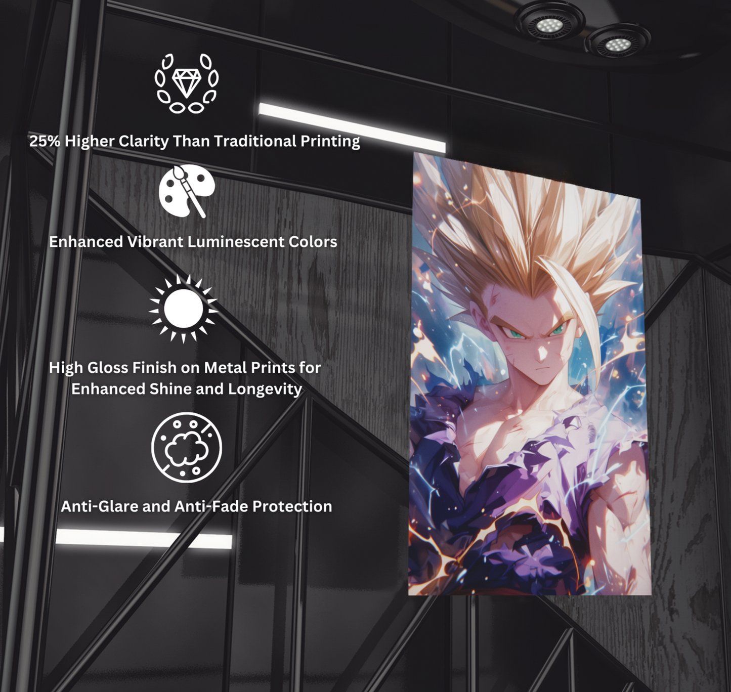 Anime Posters, Anime Metal Posters, custom anime posters, Dragon Ball Z Anime Poster, DBZ Metal posters, Goku Ultra Instinct, Goku Super saiyan posters, Vegeta, Vegito and Gohan Anime posters, Dragon Ball super posters, gotenks posters, DBZ kid trunks and goten