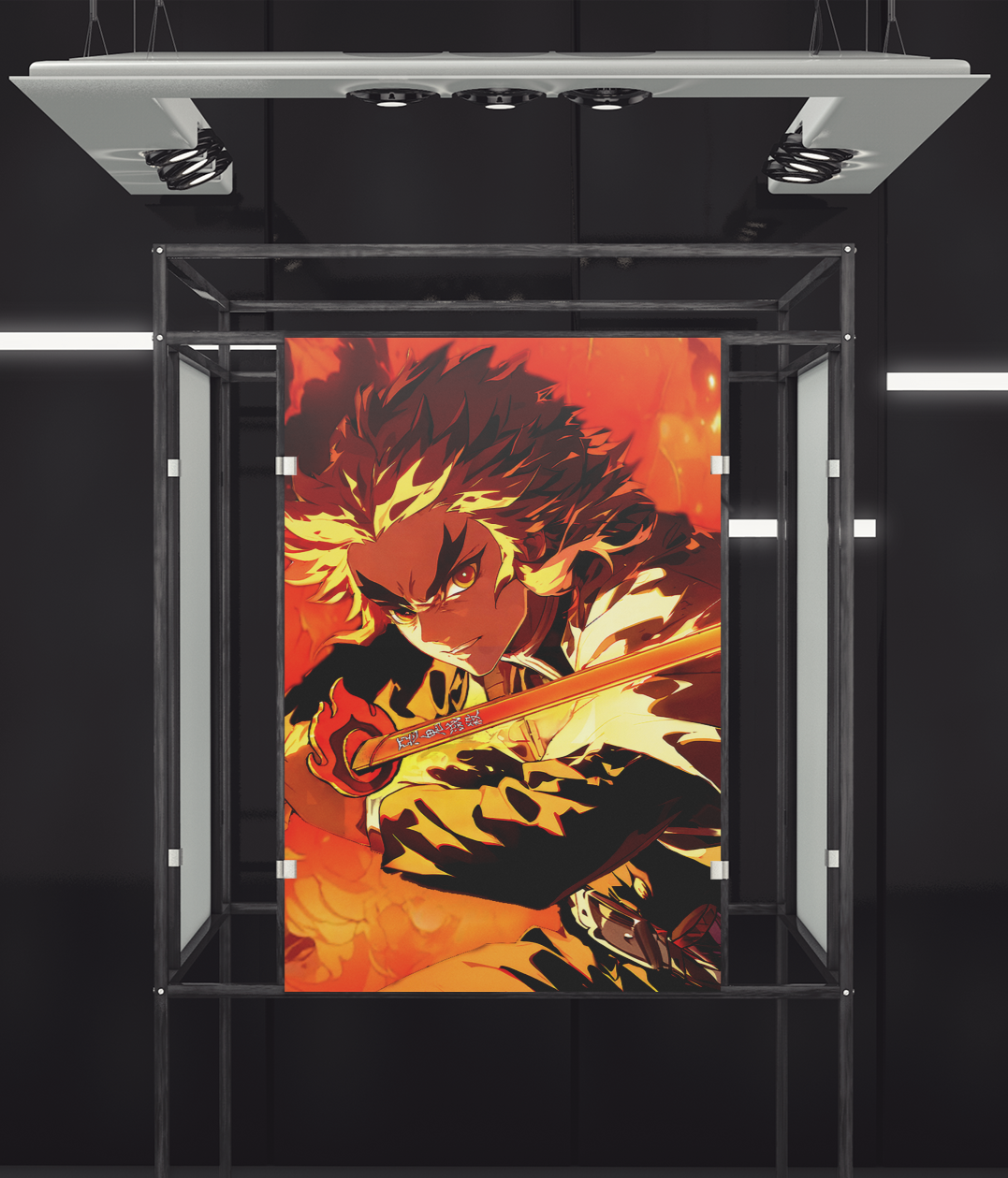 Anime Posters, Anime Metal Posters, Demon Slayer Poster, Nezuko Demon Blood art poster, Tanjiro Poster, Zenitsu Poster, Demon Slayer Metal Poster, custom demon slayer poster, Rengoku fire hashira poster