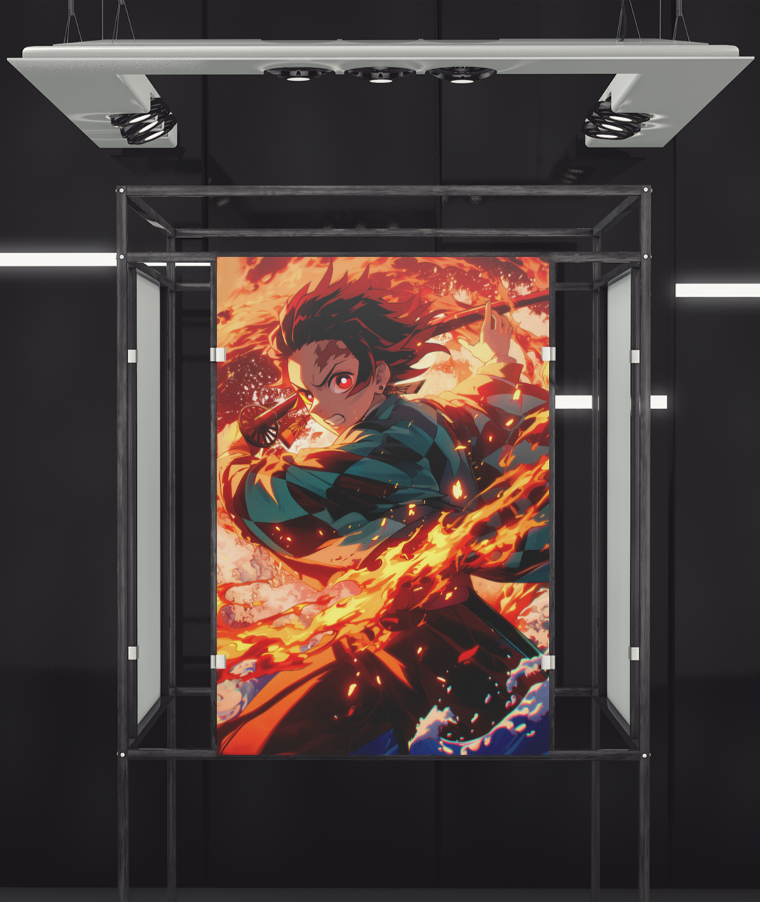 Anime Posters, Anime Metal Posters, Demon Slayer Poster, Nezuko Demon Blood art poster, Tanjiro Poster, Zenitsu Poster, Demon Slayer Metal Poster, custom demon slayer poster, Rengoku fire hashira poster