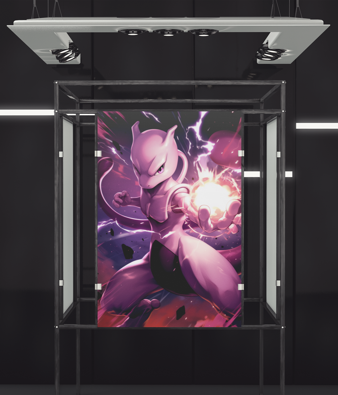 Pokemon - Mewtwo - Energy Ball - Metal Anime Poster